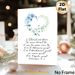 French Bible Verse Painting Poster, Delicate Watercolor Blue & Green Floral Wreath Poster, Inspirational Religious Message, Ideal For Home, Living_maomaolike.com