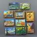 European Nordic INS Creative World Famous Painting Van Gogh Series Starry Sky Sunflower Resin Fridge Magnets Magnetic_maomaolike.com