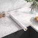 White Marble Kitchen Waterproof Oilproof Sticker Self-Adhesive Fireproof High Temperature Resistant Stove Countertop_maomaolike.com