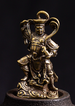 Antique Yunnan Old Bronze Heavenly Kings Pure Copper Buddha Small Ornament Four Golden Armored Gods Statue Street Vendor_maomaolike.com