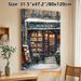 Winter Book Shop Painting Poster, Warm Watercolor Cozy Snow-covered Bookstore Scene Poster, Gentle Winter Ambiance Decor For Living Room, Study_maomaolike.com