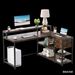 L-Shaped Desk, Industrial Corner Desk With Drawer & Shelves_maomaolike.com