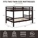 Full Over Full Bunk Bed With Thick Posts,Wooden Bunk Bed With High Guardrail And Ladder For Kids, Teens, Dorm Rooms, And Guest Rooms,No Box Spring Needed, Espresso_maomaolike.com