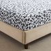White Gray Leopard Print Animal Polyester Skin Friendly Bed Mattress Protector Fitted Sheet_maomaolike.com