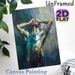 Abstract Male Figure Painting Poster, Vibrant Impasto-style Emotional Half-Nude Figure Poster, Bold Expressive Color Strokes To Add Dramatic Artistic_maomaolike.com