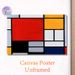 Abstract Geometric Painting Poster, Vibrant De Stijl Style Color Block Grid Poster, Sleek Modern Aesthetic Ideal For Living Room, Office Decor_maomaolike.com