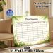 Class Schedule Painting Poster, Soft Watercolor Botanical Border Poster, Practical Weekly Class Organizer, Ideal For Classroom And Study Spaces_maomaolike.com