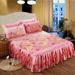 Thickened Brushed Cotton Style Cover Single Piece Lace Edge Dustproof Protector 1.68m Sheet Mattress Bed Skirt Non-Slip_maomaolike.com