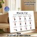 Warm-up Exercises Painting Poster, Clear Minimalist Illustrated Workout Guide Poster, Practical Warm-up Reference Ideal For Home Gym, Fitness Studio_maomaolike.com
