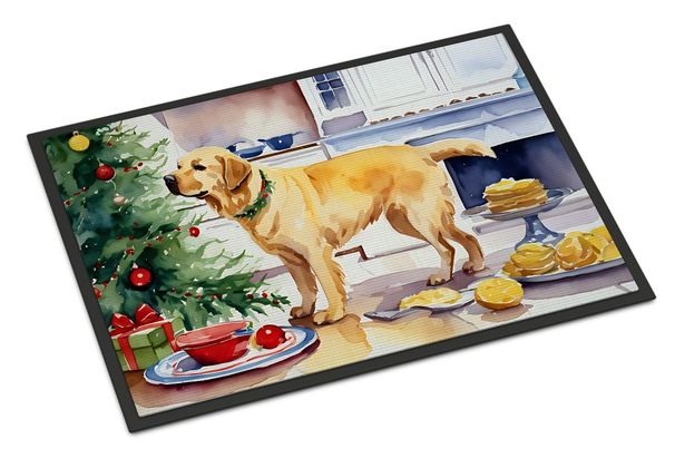 Labrador Retriever Christmas Cookies Doormat Front Door Mat Indoor Outdoor Rugs For Entryway, Non Slip Washable Low Pile, 24H X 36W_maomaolike.com