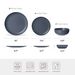 12-Piece Stoneware Dinner Plates Bowls Sets | Microwave & Dishwasher Safe | Non-Toxic Dinner Plates Bowls Set | Stackable Matte Glaze Kitchenware For 4_maomaolike.com