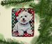 Bichon Frise Christmas Porcelain Ornament Christmas Tree Hanging Decorations For Home Christmas Holiday, Rectangle, Gift, Multicolor_maomaolike.com