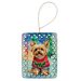 Yorkshire Terrier Yorkie Christmas Porcelain Ornament Christmas Tree Hanging Decorations For Home Christmas Holiday, Rectangle, Gift, Multicolor_maomaolike.com