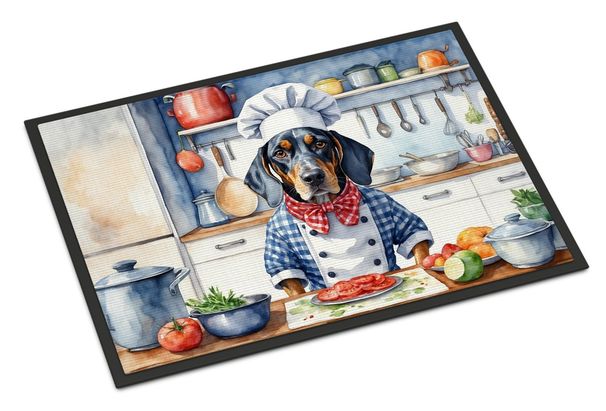 Bluetick Coonhound The Chef Doormat Front Door Mat Indoor Outdoor Rugs For Entryway, Non Slip Washable Low Pile, 24H X 36W_maomaolike.com