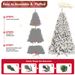8ft Pvc Mixed Floceked Tree(54pcs Pine Cones)_maomaolike.com