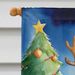 Shar Pei Christmas Reindeer House Flag Large Porch Sleeve Pole Decorative Outside Yard Banner Artwork Wall Hanging, Polyester, House Size, Multicolor_maomaolike.com