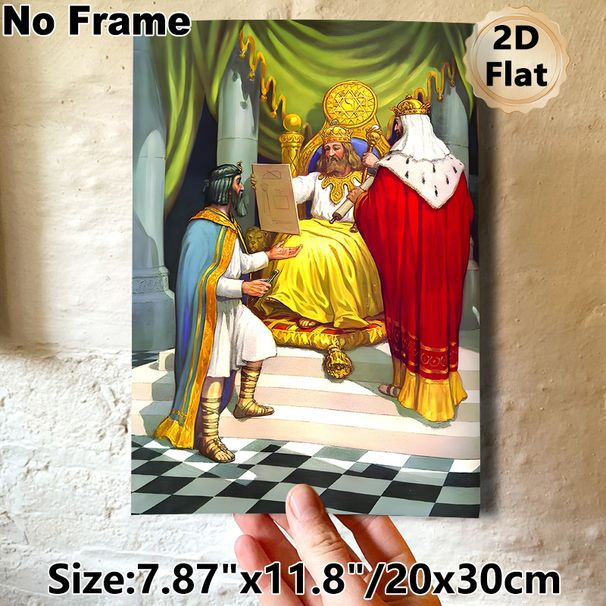 Royal Historical Court Scene Painting Poster, Vivid Detailed Classic Regal Gathering Poster, Rich Historical Depiction Ideal For Home Study, Religious_maomaolike.com