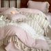 Wholesale INS French Style Princess Soft Naked Sleep Double Layer Gauze Full 4-Piece Ruffled Pure Cotton Four-Piece Set_maomaolike.com
