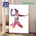 Soccer Player Painting Poster, Vibrant Watercolor-style Colorful Celebrating Soccer Athlete Poster, Dynamic Sports-themed Decor Ideal For Home Gym_maomaolike.com