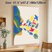 Abstract Profile & Artistic Motifs Painting Poster, Vibrant Cutout-style Poster, Colorful Birds, Figures And Foliage Design, Chic Wall Decor For_maomaolike.com