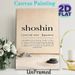 Shoshin Zen Themed Painting Poster, Serene Japanese Rock Garden Scene Poster, Conveys Peaceful Open-minded Life Attitude, Ideal For Meditation Space_maomaolike.com