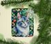 Ojos Azules Cat By The Christmas Tree Porcelain Ornament Christmas Tree Hanging Decorations For Home Christmas Holiday, Rectangle, Gift, Multicolor_maomaolike.com