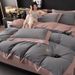 Wholesale Nordic Style Autumn Winter 100s Double Stitched Pure Cotton Brushed Four-Piece Thickened Warm Solid Color All-Cotton 4-P_maomaolike.com