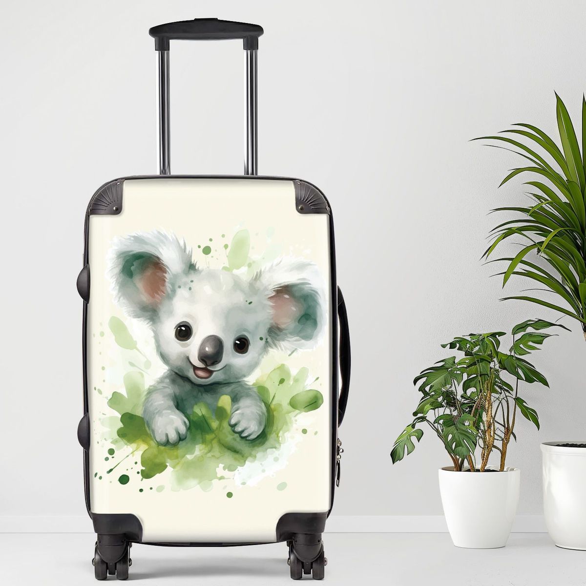 Koala Luggage, 20/24/28 Inch Luggage, Carry-On, Custom Luggage, Luggage Set, Suitcase, Travel, Vacation, Cabin Suitcase, Custom Suitcase, Personalized Luggage_maomaolike.com