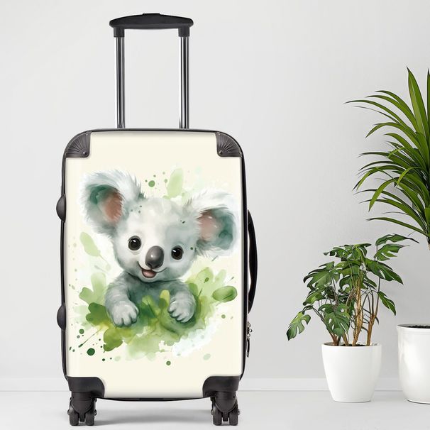 Koala Luggage, 20/24/28 Inch Luggage, Carry-On, Custom Luggage, Luggage Set, Suitcase, Travel, Vacation, Cabin Suitcase, Custom Suitcase, Personalized Luggage_maomaolike.com