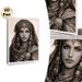 Ethnic Female Portrait Painting Poster, Vintage Sepia-toned Tribal Ornamented Lady Poster, Exquisite Cultural Art Piece For Living Room, Bedroom Wall_maomaolike.com