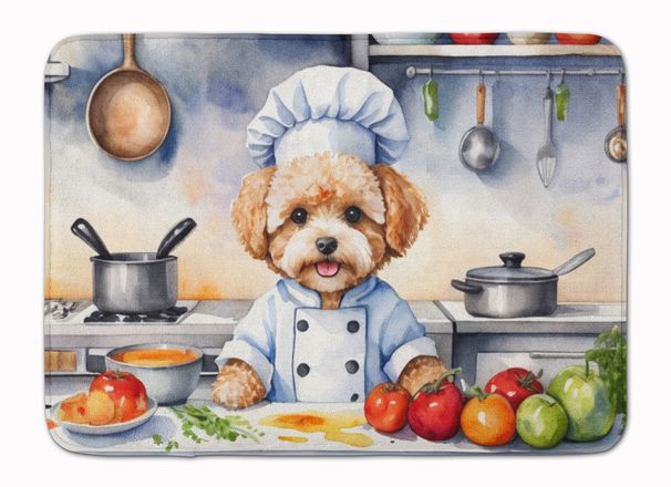 Maltipoo The Chef Memory Foam Kitchen Mat Machine Washable Anti-Fatigue Mat Cushion Comfort Bath Mat Or Kitchen Rug_maomaolike.com