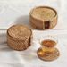 Rattan Coaster Table Natural Woven Rattan Cup Coaster Drink Mug Pot Tea Coffee Placemat Handmade Kitchen Accessories_maomaolike.com