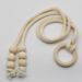 Nordic Tiebacks Handmade Cotton Wooden Beads Drilling No Installation Creative Curtain Fixing Rope For Homestays_maomaolike.com