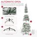 7.5ft Unlit Snow-Flocked Slim Pine Artificial Christmas Tree With Realistic Branches And 668 Tips_maomaolike.com