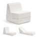Kids Lounger Teddy Velvet,Kids Foldable Chair Sofa,Beige_maomaolike.com