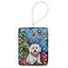Coton De Tulear Christmas Reindeer Porcelain Ornament Christmas Tree Hanging Decorations For Home Christmas Holiday, Rectangle, Gift, Multicolor_maomaolike.com