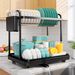 Sakugi 2-Tier Dish Drying Rack - Stainless Steel Dish Rack With Cutlery & Utensil Holders For Kitchen Counter, Sink Organization And Storage_maomaolike.com