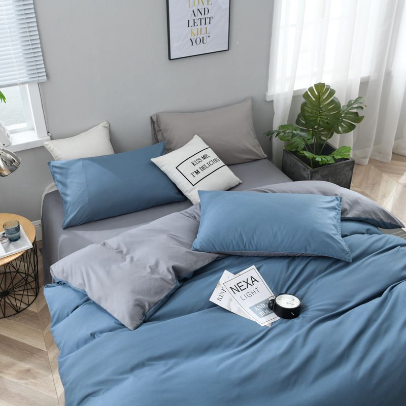 Home Furniture Three Piece Set Simple Ultra Soft Solid Color Bedding Light Luxury_maomaolike.com