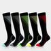 Socks new colorful striped V-shaped compression socks professional sports compression socks for men and women elastic socks fitness socks_maomaolike.com