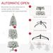 9ft Pre-Lit Snow-Flocked Slim Douglas Fir Artificial Christmas Tree With Realistic Branches, 550 LED Lights And 988 Tips_maomaolike.com