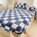 Winter Coral Milk Velvet Sheet Single Piece Quilted Bed Cover 2024 New Model Mattress Protector With Fleece_maomaolike.com