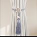 New Simple Luxury Tiebacks Pair Set Tassel Braided Rope Storage Curtain Rings Home Decoration 2p-set_maomaolike.com