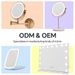 3 Color Light Mini Travel Mirror, RechargeableLED Foldable Handbag Mirror, Double Sided Magnifying Compact Beauty Mirror For Bedroom Outdoor Dressing
_maomaolike.com