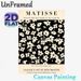 Floral & Plant Themed Matisse Style Painting Poster, Minimalist Black & White Abstract Floral Pattern Poster, Elegant Artistic Decor Suitable For_maomaolike.com