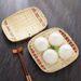 Handmade Woven Household Fruit Basket Storage Snack Tray Farmhouse Creative Round Bamboo Products Dustpan_maomaolike.com