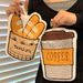 French Bread Cute Baguette Hand Hanging Coral Fleece Absorbent Non-Shedding Household Handkerchief Towel Cloth_maomaolike.com