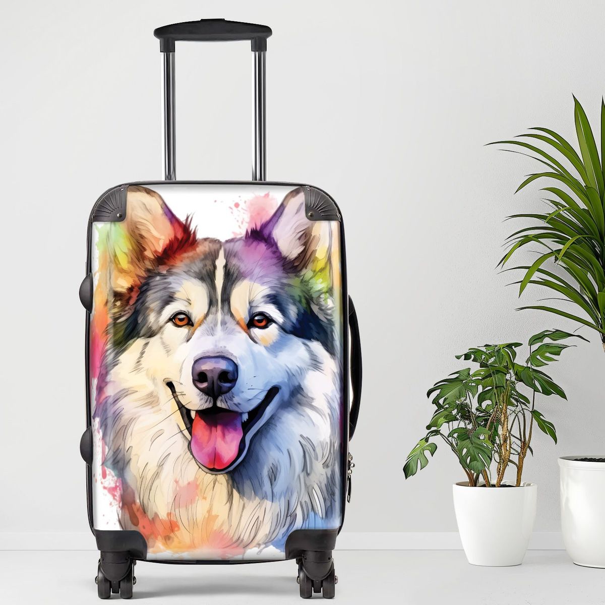 Alaskan Malamute Luggage20/24/28 Inch Luggage, Carry-On, Custom Luggage, Luggage Set, Suitcase, Travel, Vacation, Cabin Suitcase, Custom Suitcase, Personalized Luggage_maomaolike.com