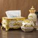 European Style Creative Tissue Holder Three-Piece Set Household Fashion Ashtray Storage Toothpick Box_maomaolike.com