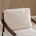 Modern Accent Chair, Mid Century Modern Accent Chairs, Linen Fabric Arm Chair With Wood Armrests, Upholstered Leisure Chair For Living Room, Bedroom, Reception Room, White_maomaolike.com