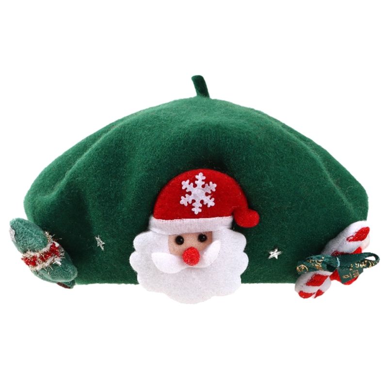 Hot Sale Girls Woman Christmas Theme Berets Artist Painter Adult Adjustable French Woolen Hat for Camping Shopping_maomaolike.com